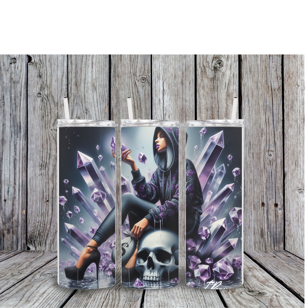 Aquarius Zodiac Sign Hoodie and Tumbler Gift Set Femine
