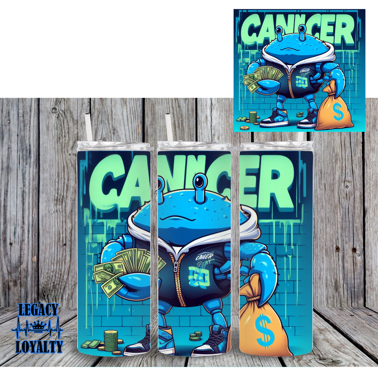 Cancer Zodiac Sign Hoodie and Tumbler Gift Set