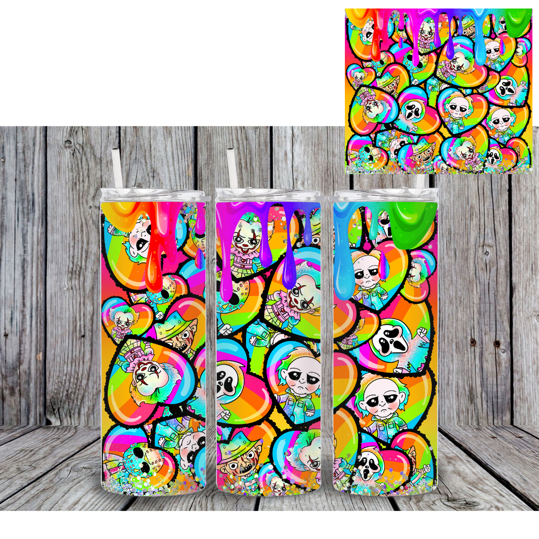 Horror Pride Hearts Tumbler