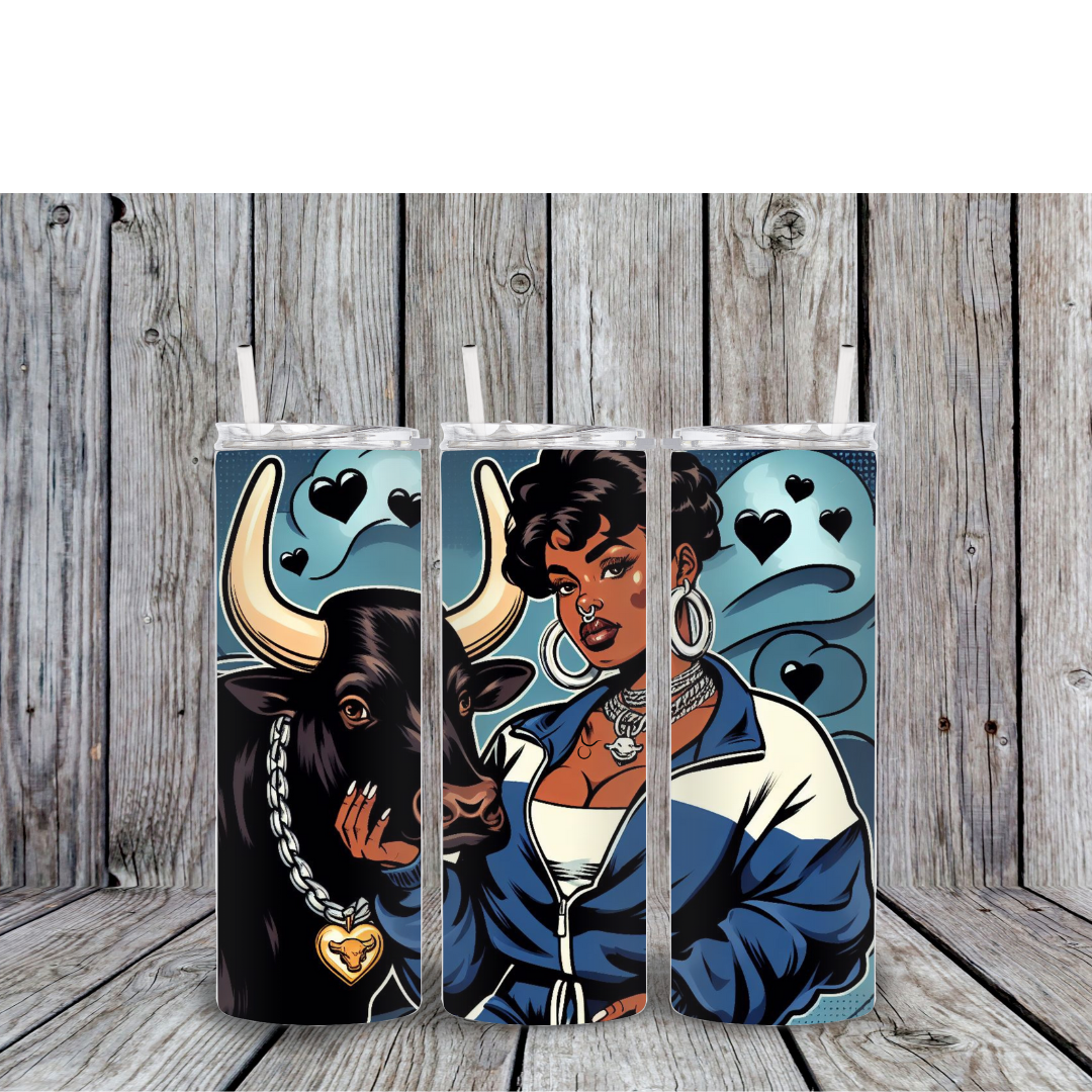 Taurus Zodiac Sign Hoodie and Tumbler Gift Set Feminine