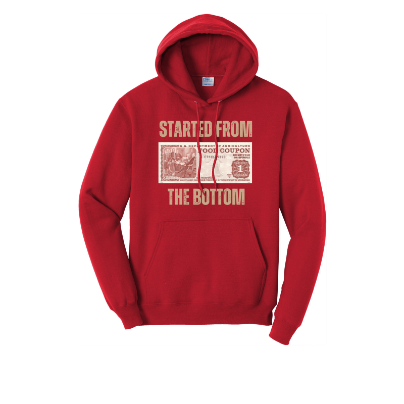 Started From the Bottom cream Text Hoodie