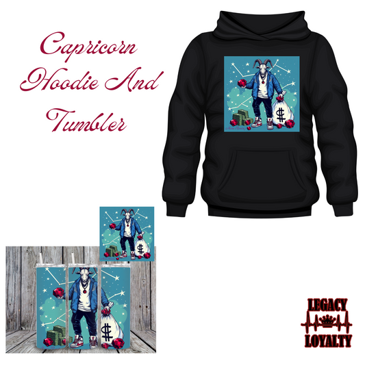 Capricorn Zodiac Hoodie and Tumbler Gift Set