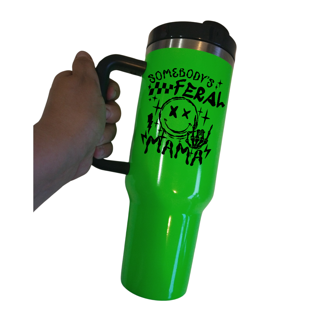 Feral Mama 40 oz tumbler