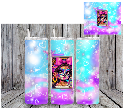 Sugar Skull Zodiac Sign Tumbler