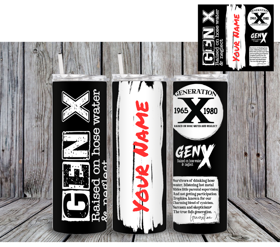 Gen X B&W Tumbler