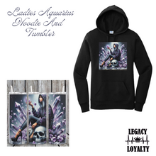 Load image into Gallery viewer, Aquarius Zodiac Sign Hoodie and Tumbler Gift Set Femine
