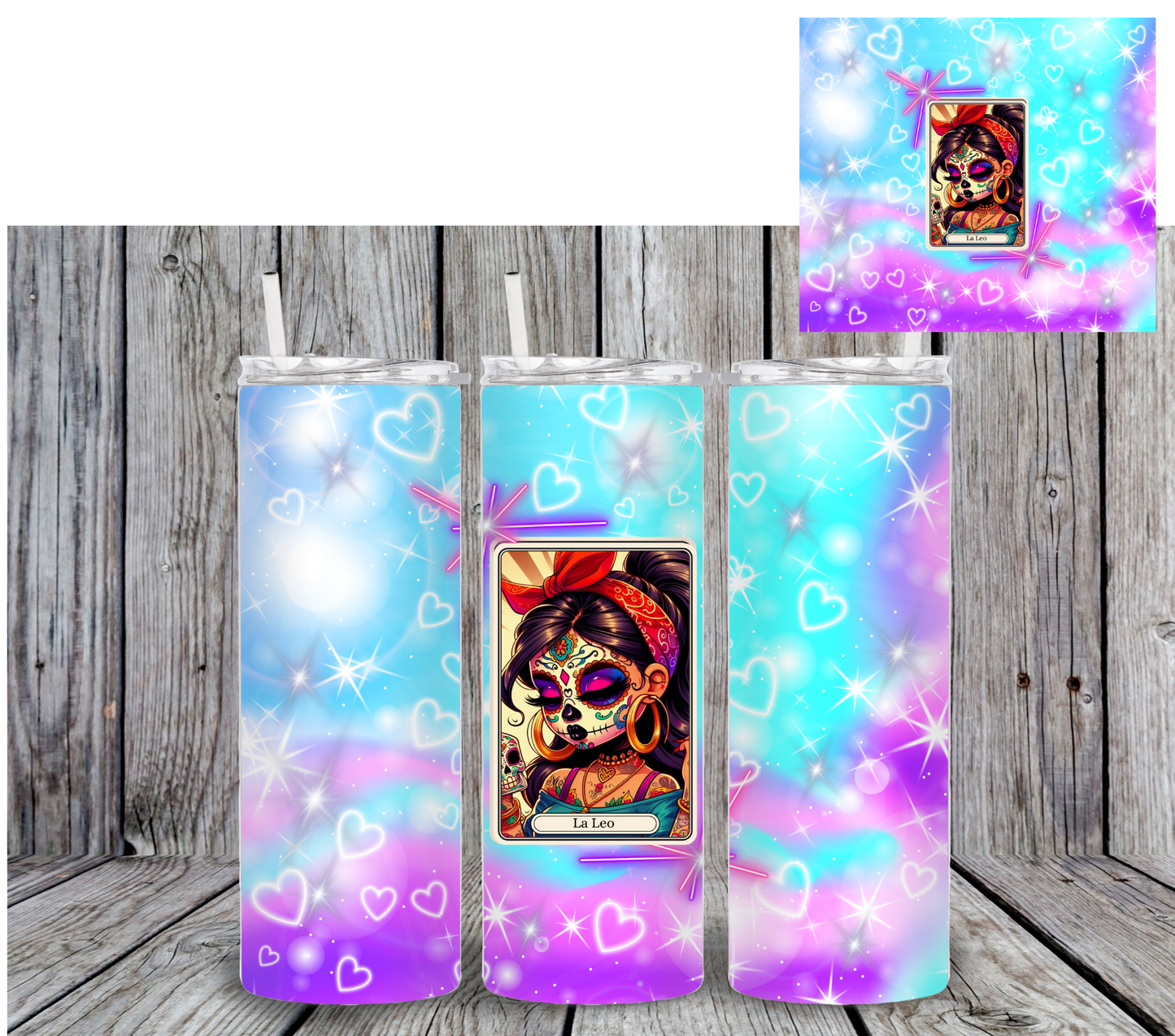 Sugar Skull Zodiac Sign Tumbler