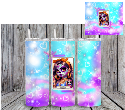 Sugar Skull Zodiac Sign Tumbler