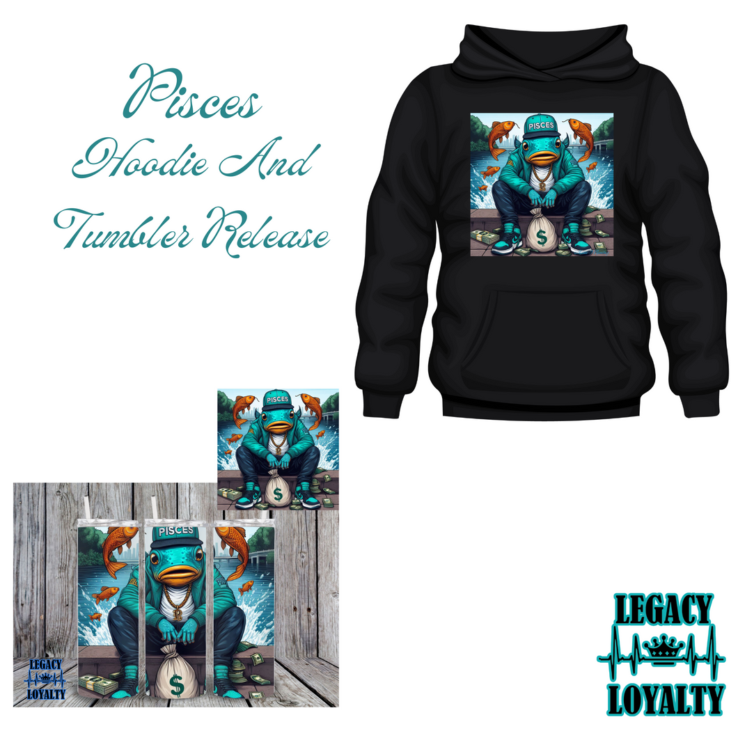 Pisces Zodiac Sign Hoodie and Tumbler Gift Set