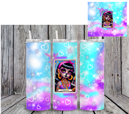 Sugar Skull Zodiac Sign Tumbler