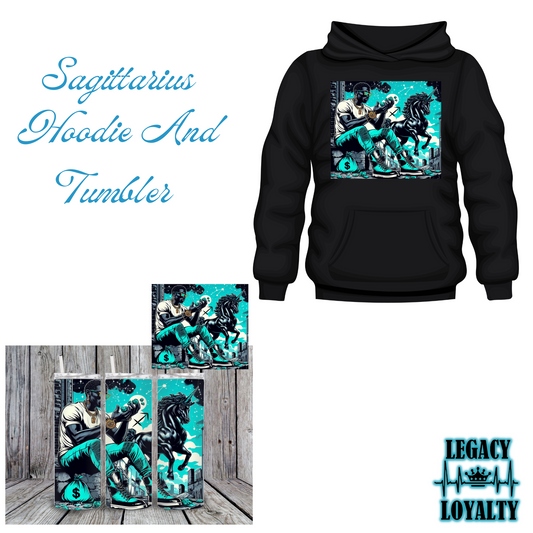 Sagittarius Zodiac Sign Hoodie and Tumbler Gift Set