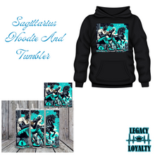 Load image into Gallery viewer, Sagittarius Zodiac Sign Hoodie and Tumbler Gift Set
