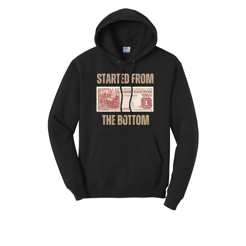 Started From the Bottom cream Text Hoodie