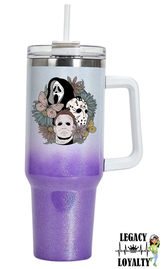 Horror Flowers 40 oz tumbler