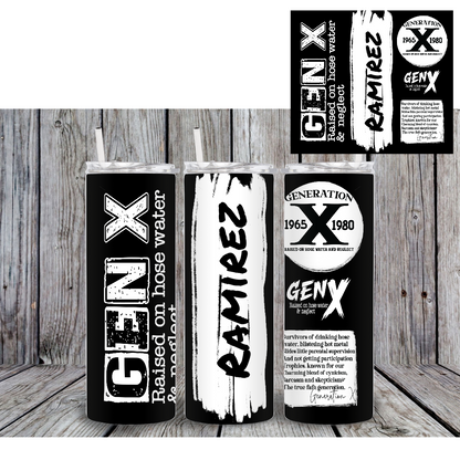 Gen X B&W Tumbler