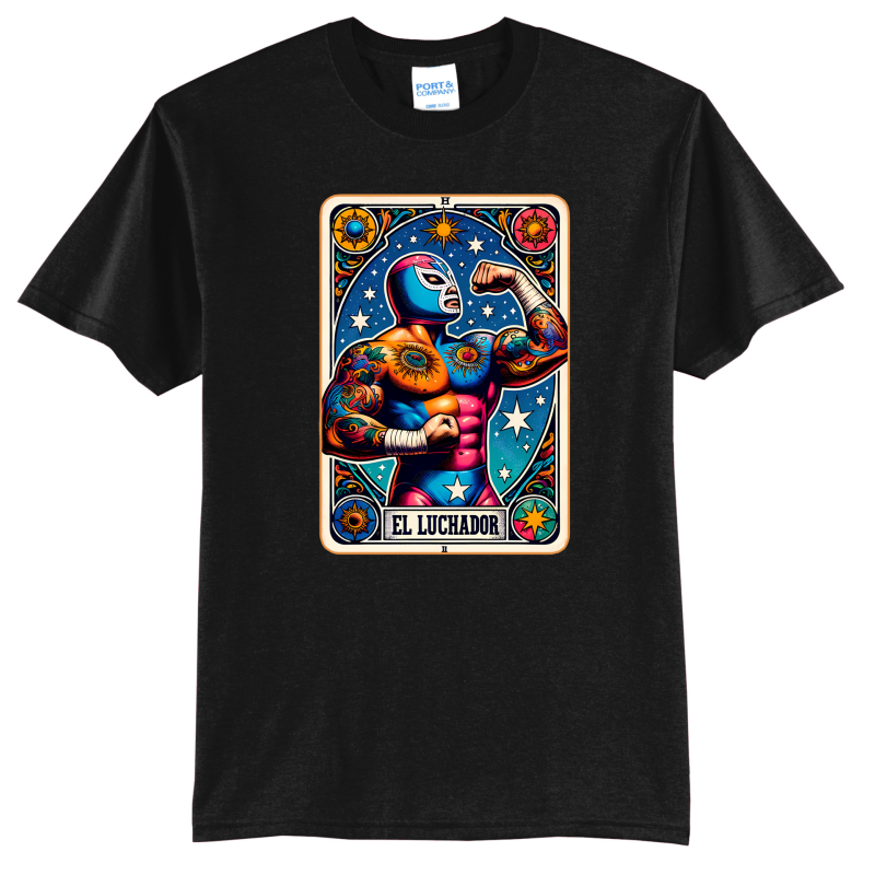 El Luchador Tarot Card T Shirt