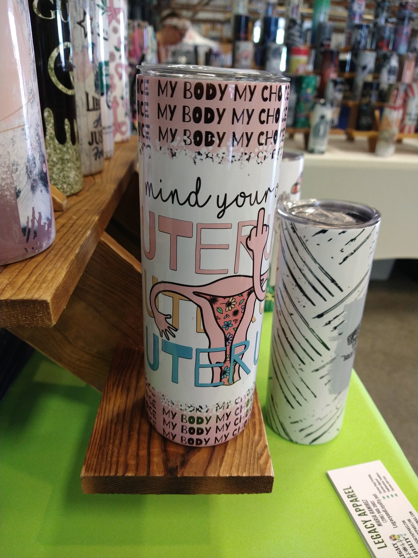 My body my choice stainless steel tumbler