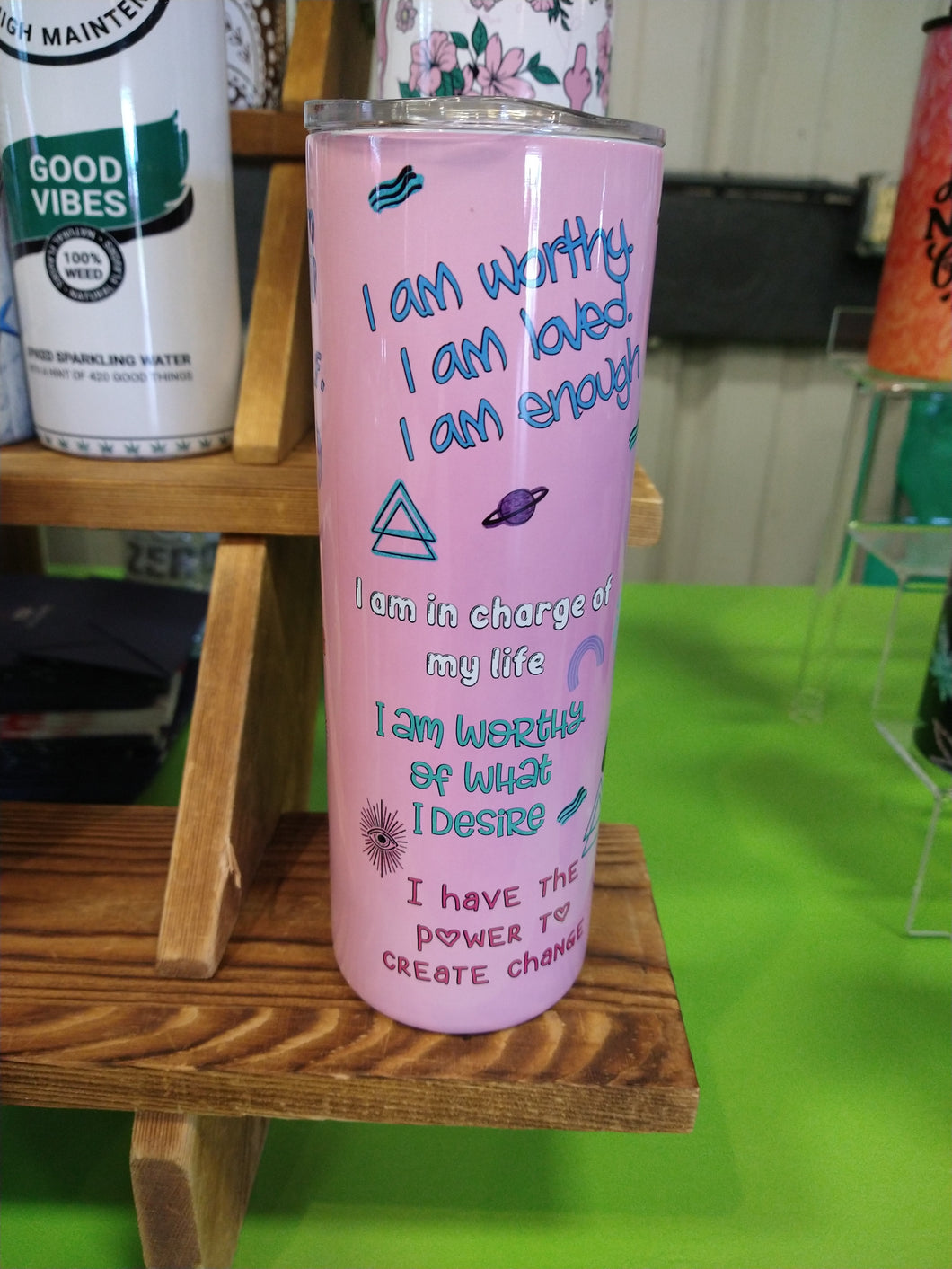 Affirmation tumbler