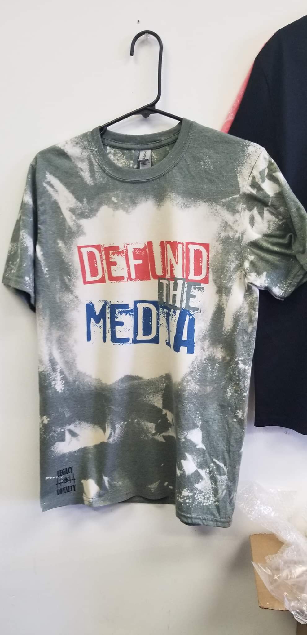 Defund the Media Bleached T shirt